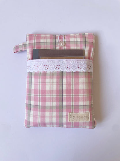 Strawberry Matcha Book Sleeve with Pocket