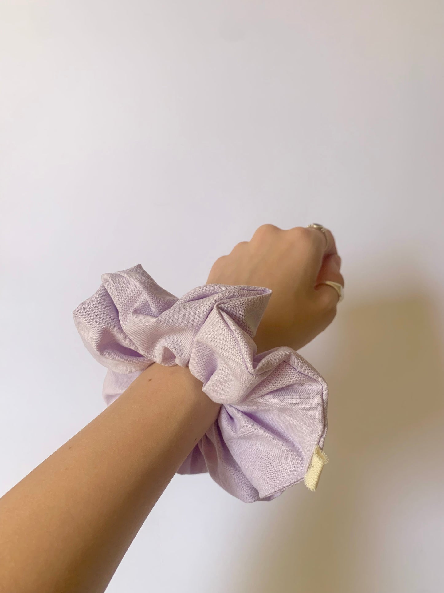 Lilac Linen Scrunchie