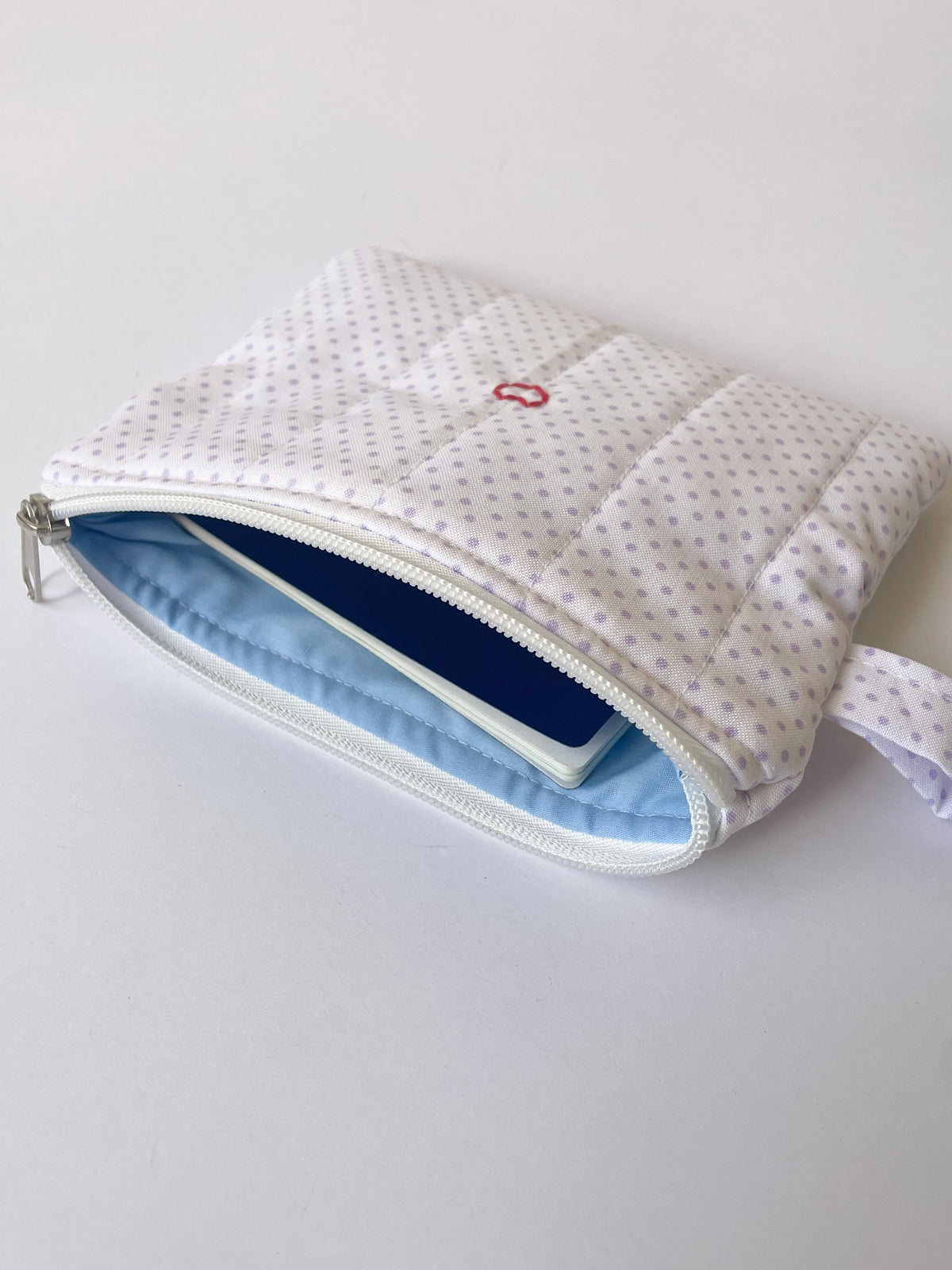 Lilac Polka Dot Carry Pouch