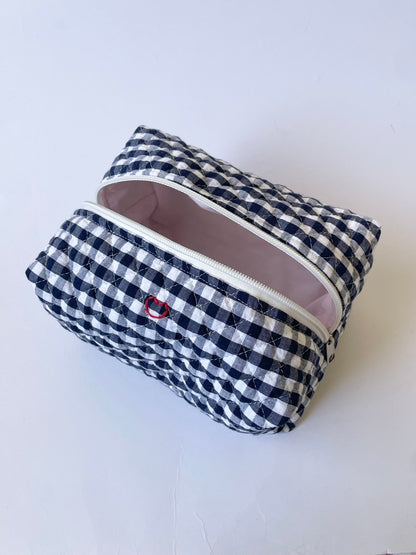 Gingham Jumbo Makeup Bag