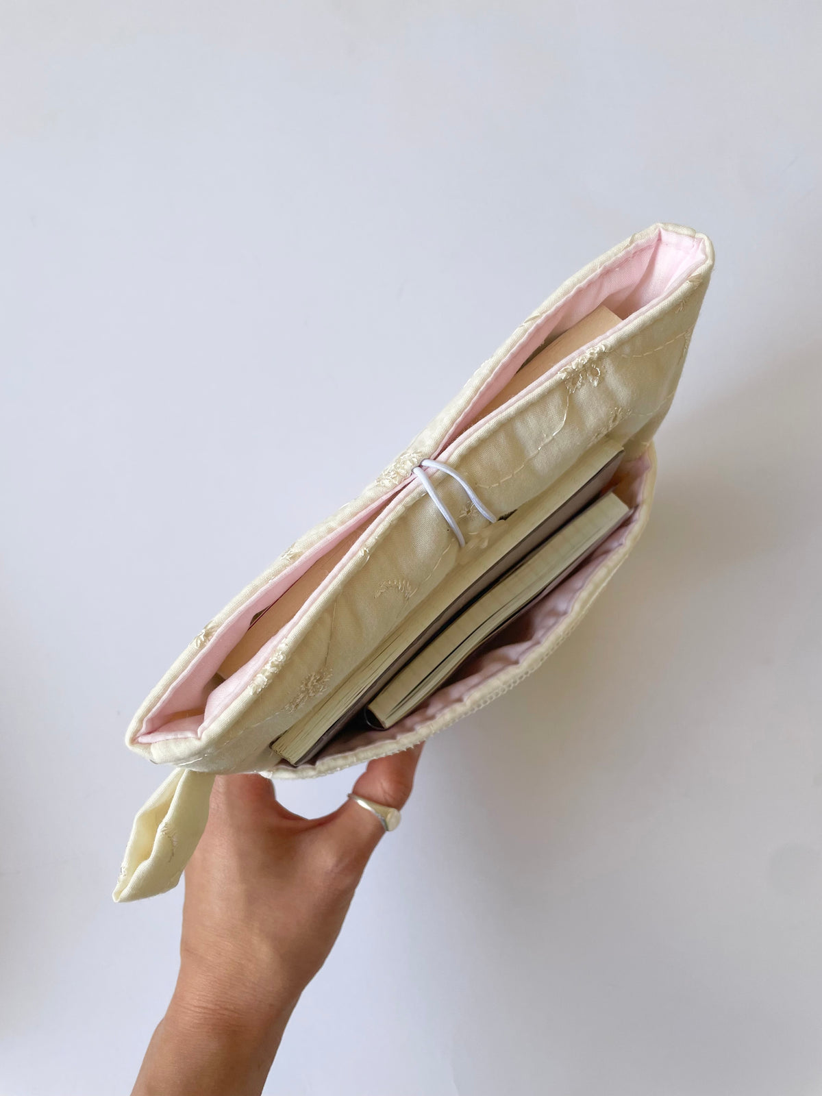 Whipped Cream Book Sleeve with Pocket
