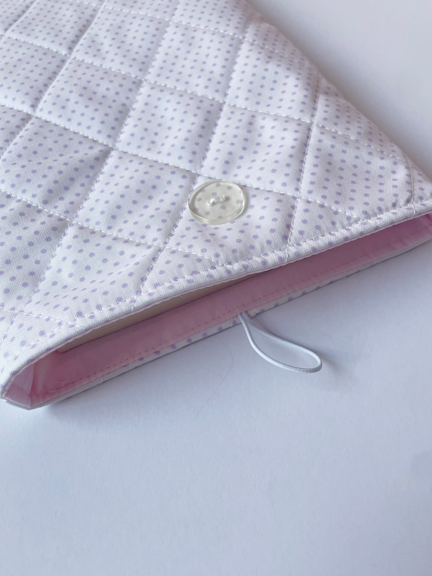 Lilac Polka Large Book Sleeve