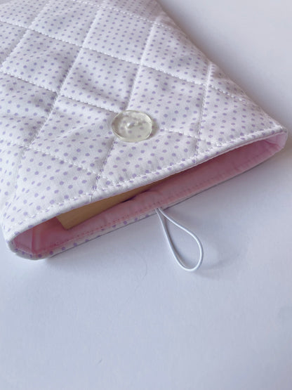 Lilac Polka Book Sleeve