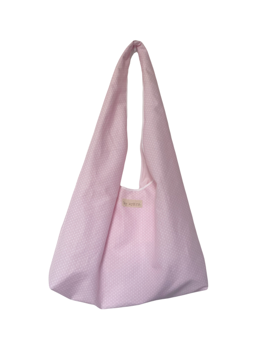 Pink Polka Slouchy Bag