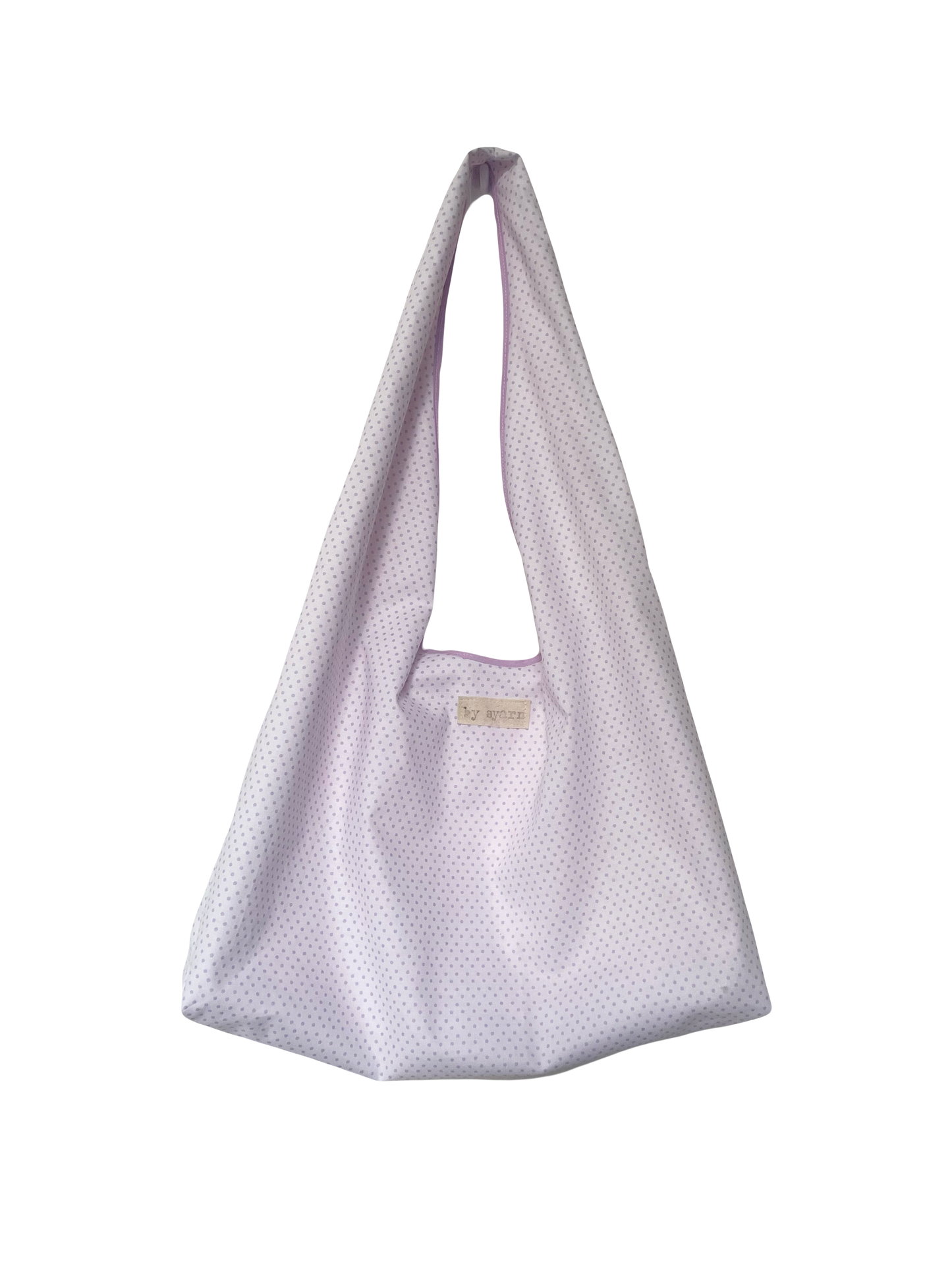 Lilac Polka Slouchy Bag