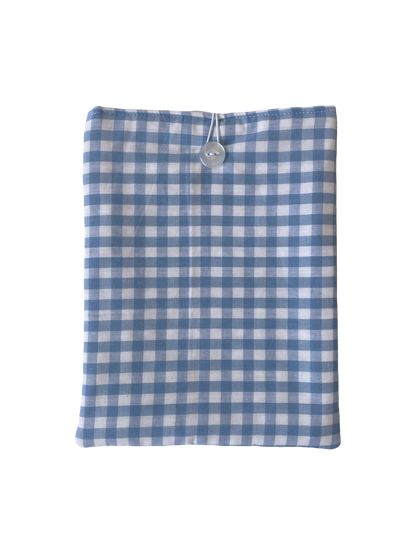 Sky Gingham Book Sleeve