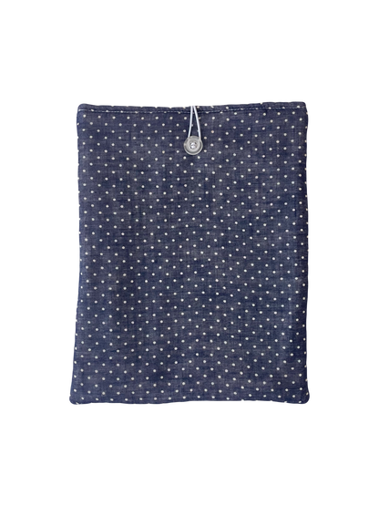 Navy Polka Dot Book Sleeve